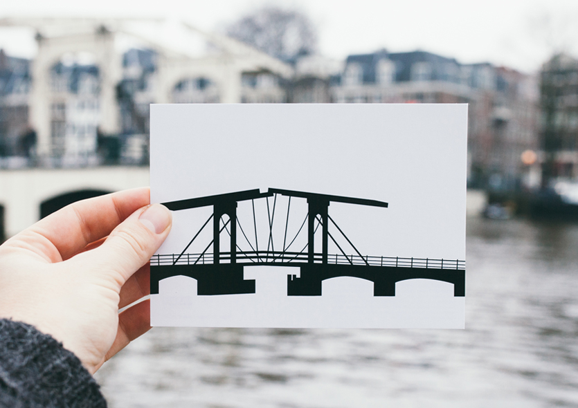 postcard of Magere Brug by WUUDY