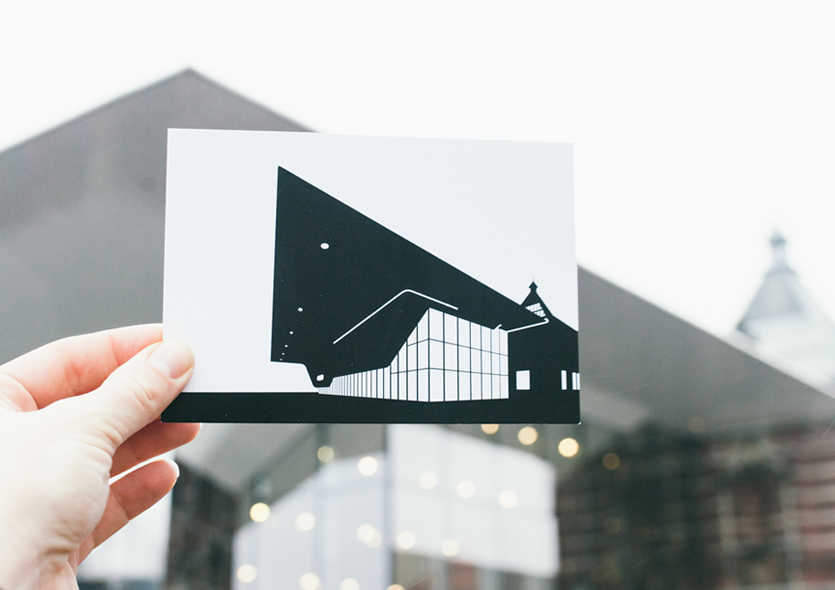 postcard of Stedelijk museum by WUUDY